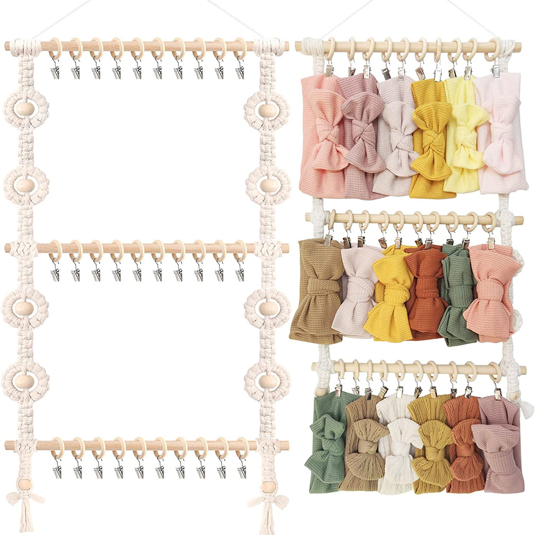 Baby Clothing Hangers - Makrome Duvar Asılı Boho Kafa Bandı