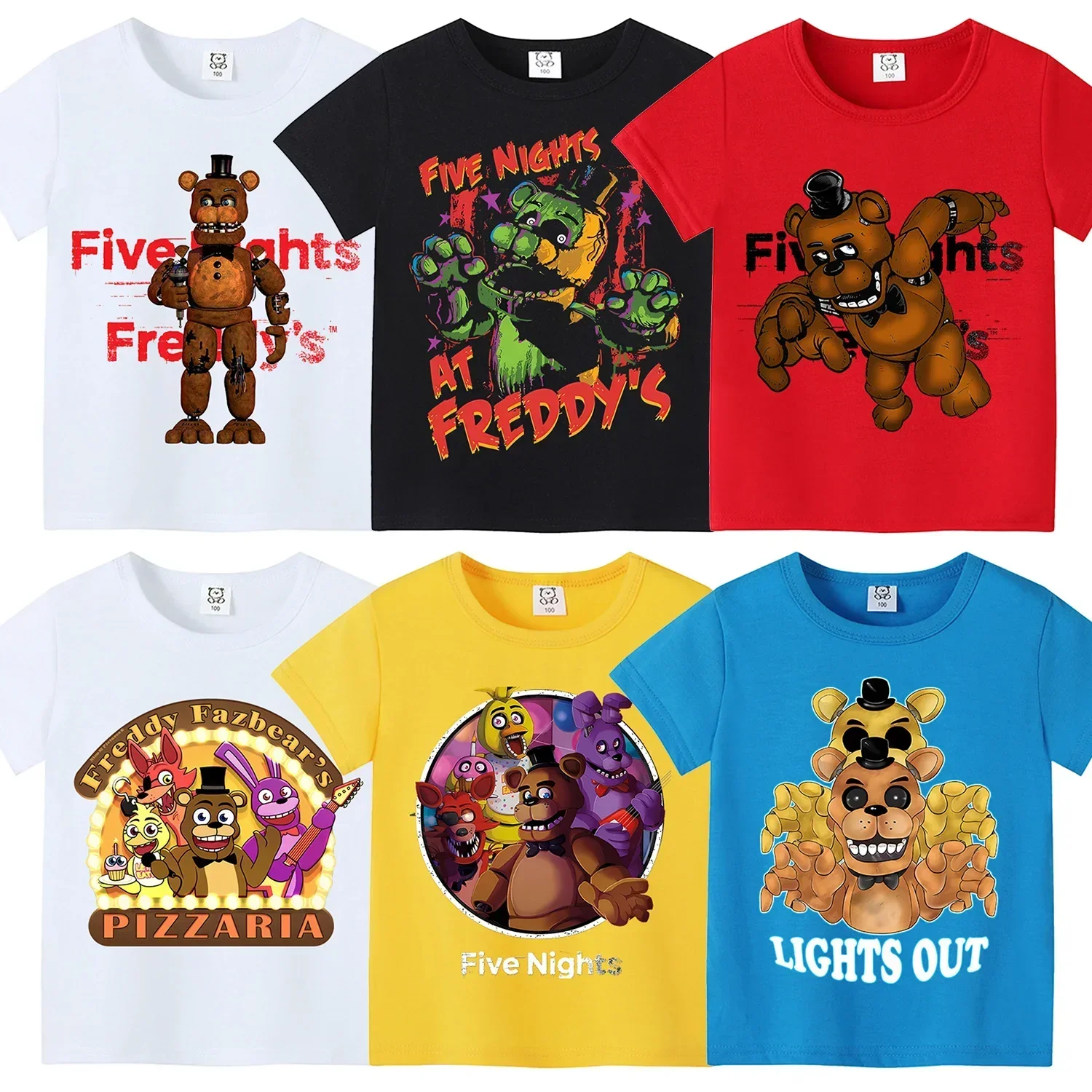 Baby Clothing For Boys - Beş Gece Freddys Tema Kısa Gömlek