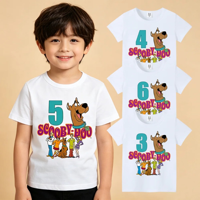 Baby Clothing For Boys - Scooby-Doo Doğum Günü Numarası Tee Gömlek